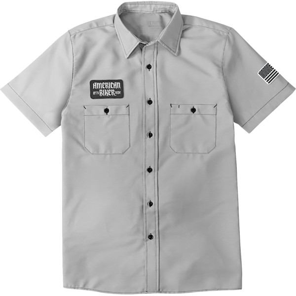 シャツ SHOP BIKER SAM グレー/ブラック 4Xサイズ