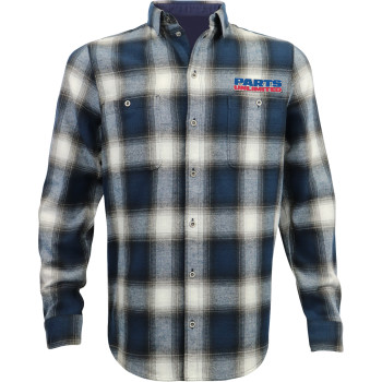 SHIRT PU FLANNEL 25 BLUE/BLACK MD