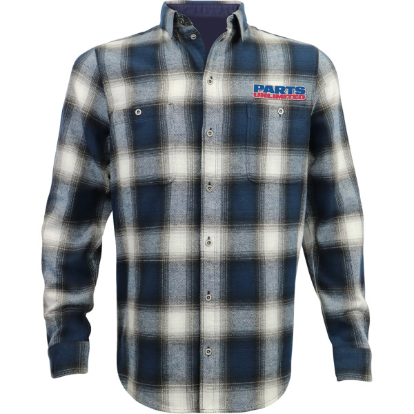 SHIRT PU FLANNEL 25 BLUE/BLACK LG