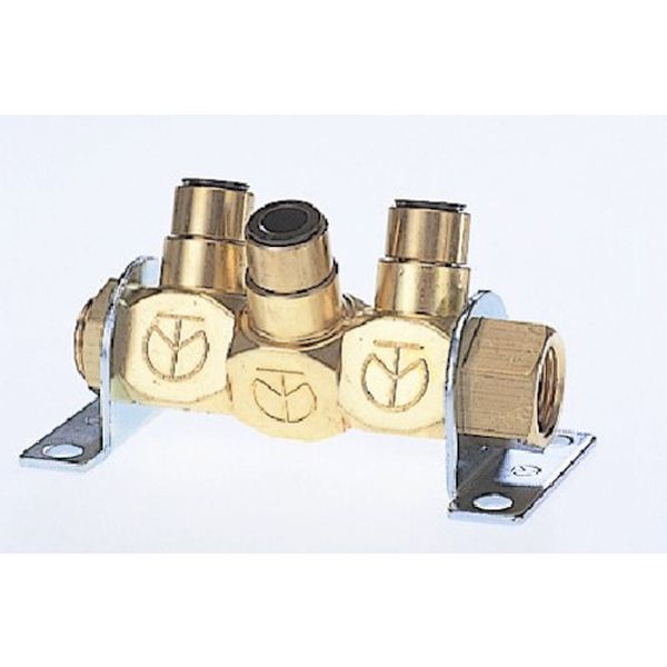 3MM208 エア分岐管 フリージョイント4 3WAY 適用チューブ8mm ネジサイズRc3/8 二面幅21mm