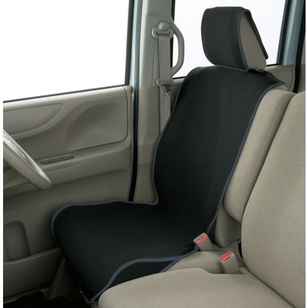 カーシートカバー 防水デオ フロント1枚 ブラックグレー