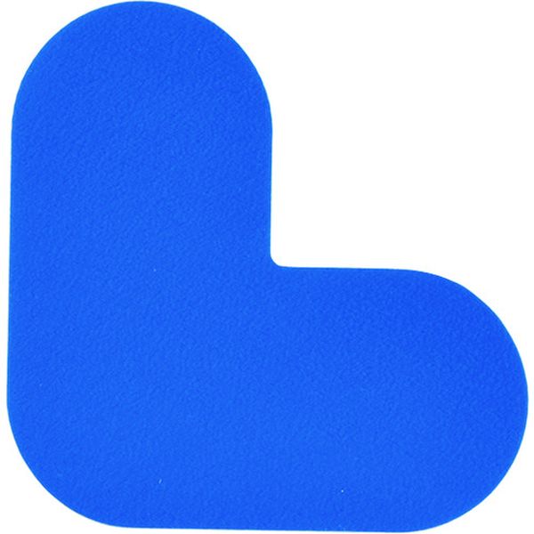 路面表示ステッカー L型 青 100×100mm 10枚組 PVC