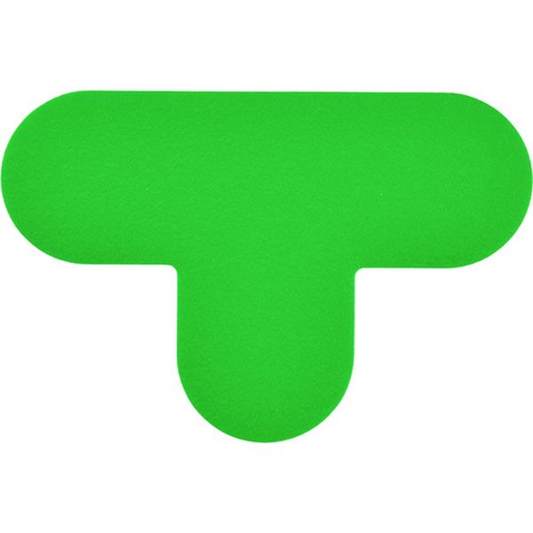 路面表示ステッカー T型 緑 100×150mm 10枚組 PVC
