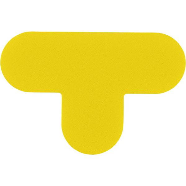 路面表示ステッカー T型 黄 100×150mm 10枚組 PVC