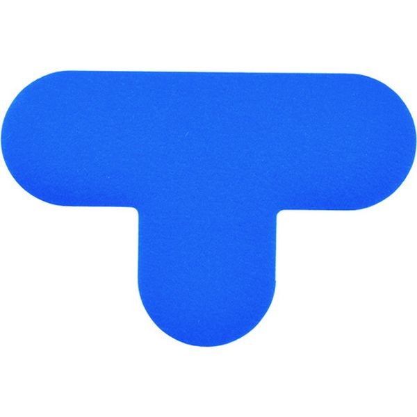 路面表示ステッカー T型 青 100×150mm 10枚組 PVC