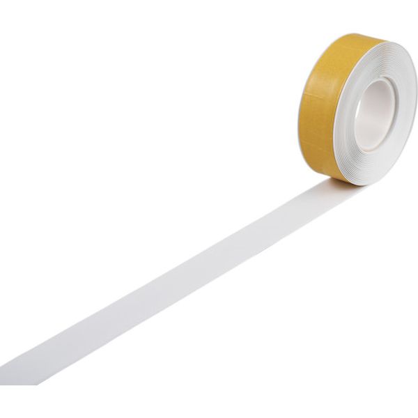 121-9643 高耐久ラインテープ 白 JU-510W 50mm幅×10m 両端テーパー構造 屋内用