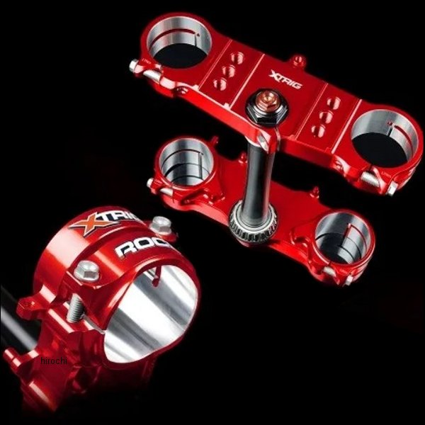 XTRIG トリプルクランプキット ROCS PRO 21年以降  ガスガス MC125 オフセット=20-22 レッド