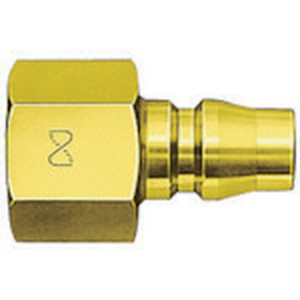 BRASS 真ちゅう製ハイカプラ(おねじ取付用プラグ)相手側R1/2耐圧力1.5Mpa(00209)