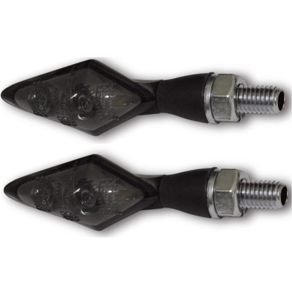 LED ウインカー Panhead 3in1 M8 スモークレンズ 黒 左右ペア