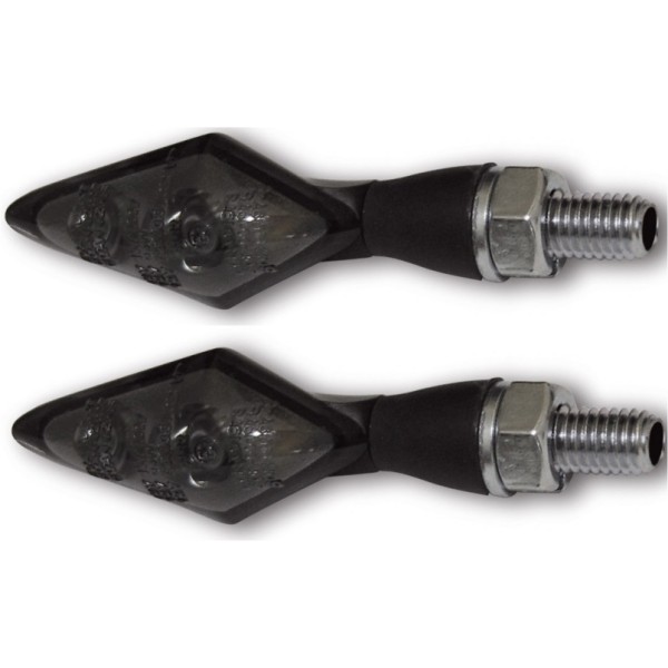 LED ウインカー Panhead M8 スモークレンズ 黒 左右ペア