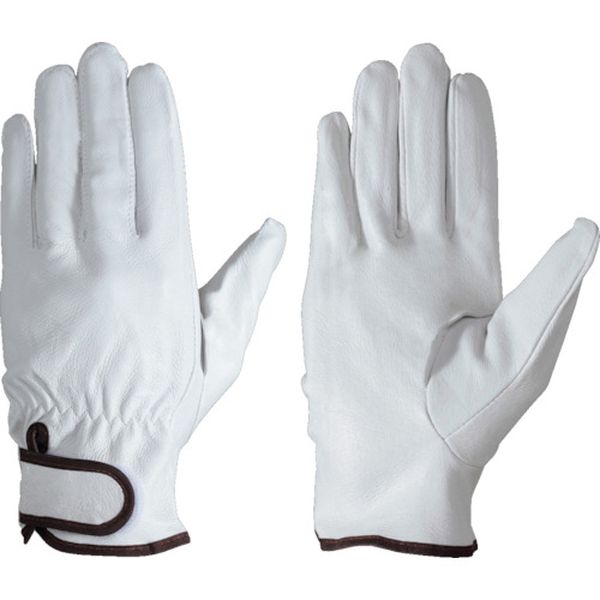 豚本革手袋マジック式717豚白L