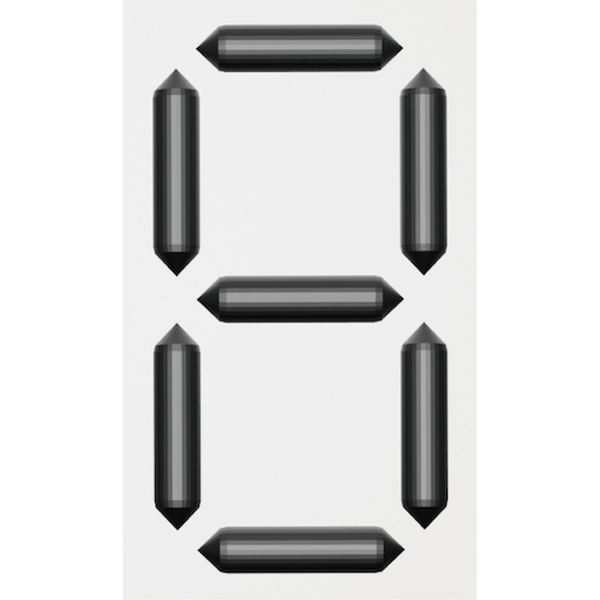 597-9490 くるっと3Dデジタル数字札 KDS-202 88×53×16mm 裏面テープ付き