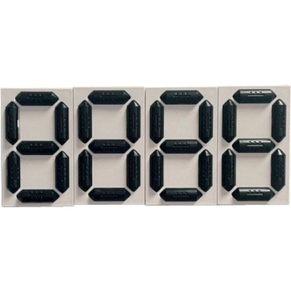 くるっと3Dデジタル数字札 KDS-201 4個セット 88×53×16mm 裏面マグネット付き