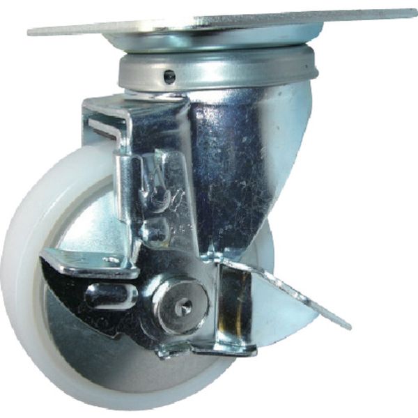 413SNRB150 814-0560 旋回式ナイロン車輪(ローラーベアリング)150mm ストッパー付