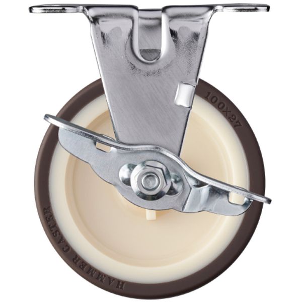 415ERUR100 プレート式キャスター プレート式キャスターEシリーズ 固定SP付 車輪径100mm ウレタン車