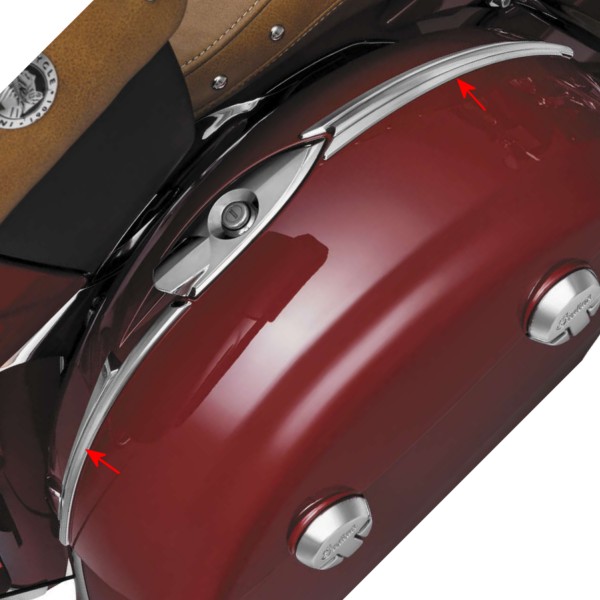 サドルバッグ トップ トリム クローム