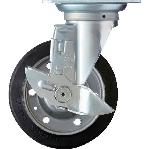 419SRB150  旋回式ゴム車輪(ローラーベアリング)150mm ストッパー付