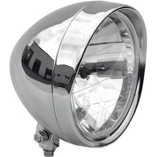 ヘッドライト 6.5インチ バイザー付き H4 クローム