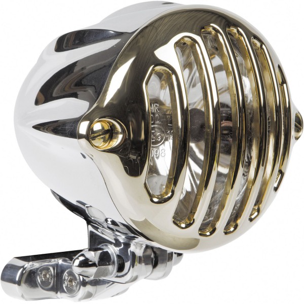 ヘッドライト 4インチ Alcatraz ポリッシュ/ブラス