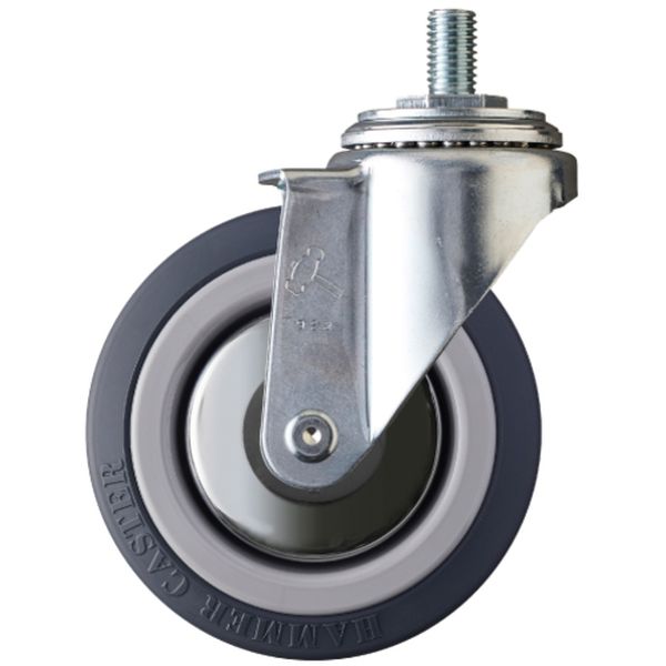 ねじ込み式キャスター ねじ込み式キャスター 自在 車輪径100mm ウレタン車輪(ナイロンホイール・ベアリング)