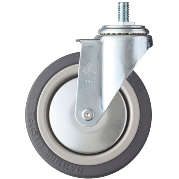 ねじ込み式キャスター ねじ込み式キャスター 自在 車輪径125mm ウレタン車輪(ナイロンホイール・ベアリング)