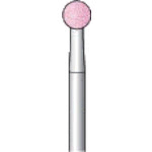 軸付砥石 (10本入) 粒度＃80 ピンク 球 外径4mm