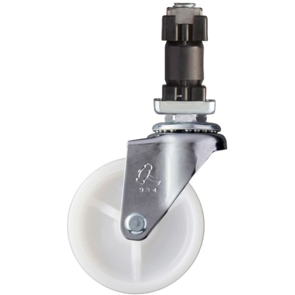 4204ENN65  パイプ差込み旋回式ナイロン車輪 65mm 角25用