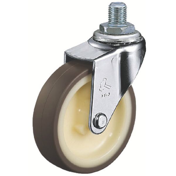 420A3UR65  ねじ込み旋回式ウレタン車輪(ナイロンホイール)65mm M12