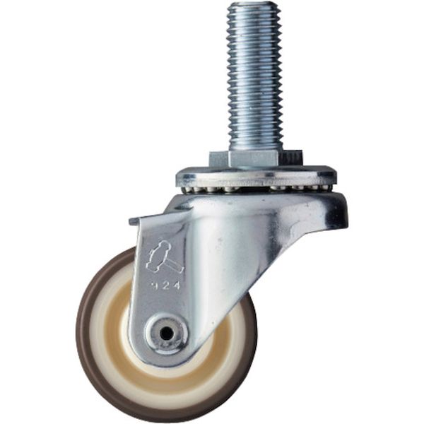 420SAUB50 854-9709 ねじ込み旋回式ウレタン車輪(ナイロンホイール・ボールベアリング)50mm