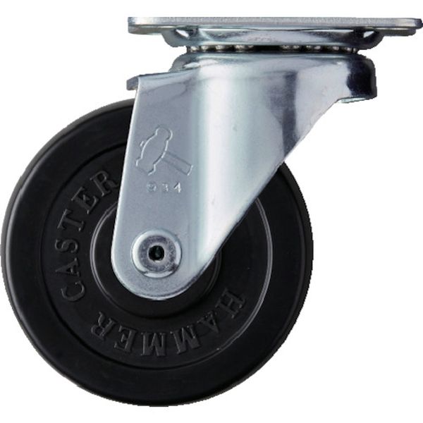 420SRDB75 814-4387  旋回式ゴム車輪(ローラーベアリング)75mm