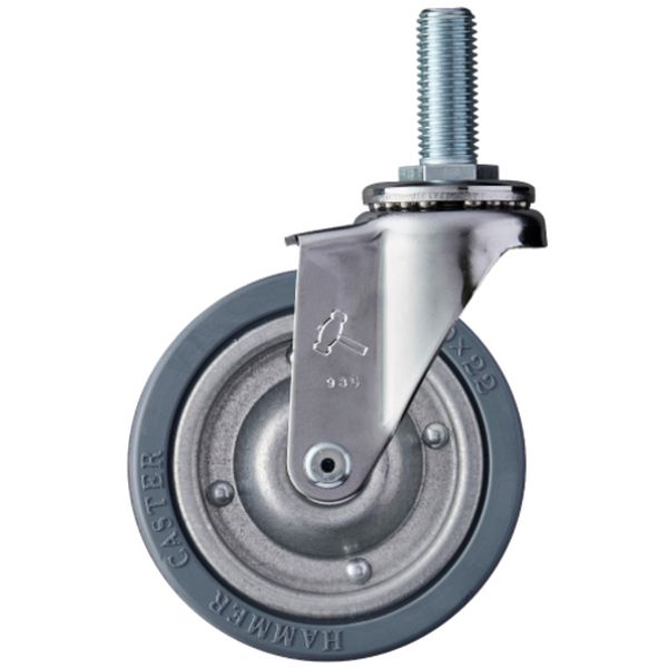 420EAPR100 ねじ込み式キャスター ねじ込み式キャスター 自在 車輪径100mm ゴム車輪(スチールホイール)