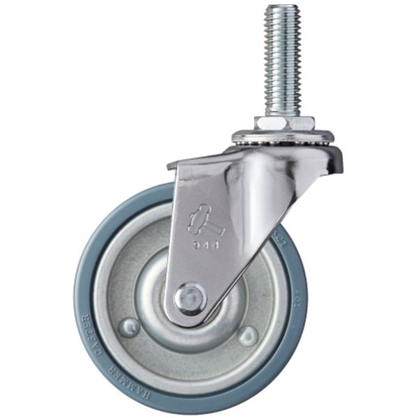 420EAPR75 ねじ込み式キャスター ねじ込み式キャスター 自在 車輪径75mm ゴム車輪(スチールホイール)