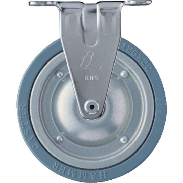 420ERPR125 814-0628  固定式ゴム車輪(スチールホイール)125mm