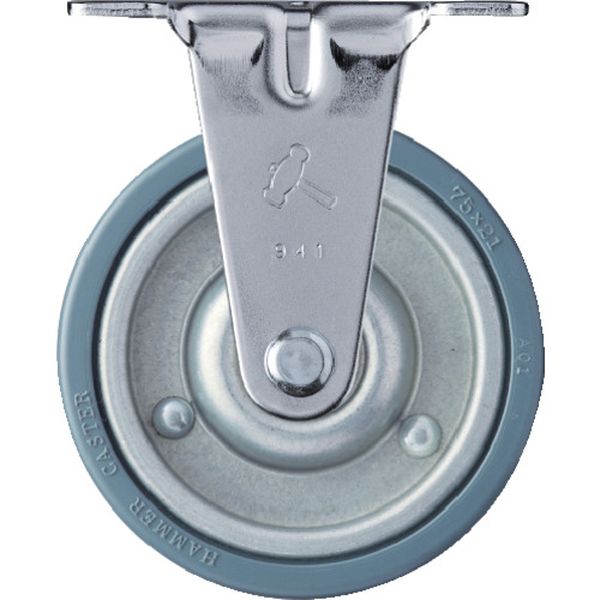 420ERPR75 814-0630  固定式ゴム車輪(スチールホイール)75mm