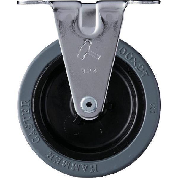 420ERRN100 854-9695  固定式ゴム車輪(ナイロンホイール)100mm