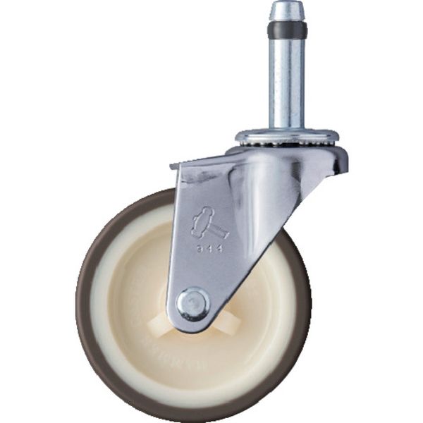 420KUR75  差込み旋回式ウレタン車輪(ナイロンホイール)75mm