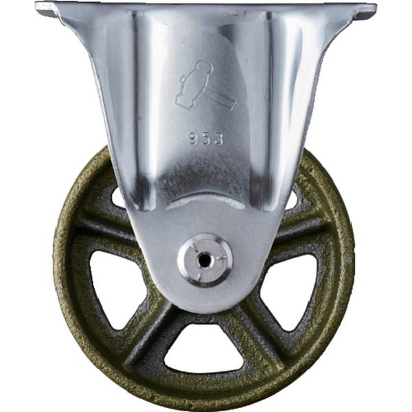 420SRC100  プレート式固定鋳物キャスター 100径 Sシリーズ