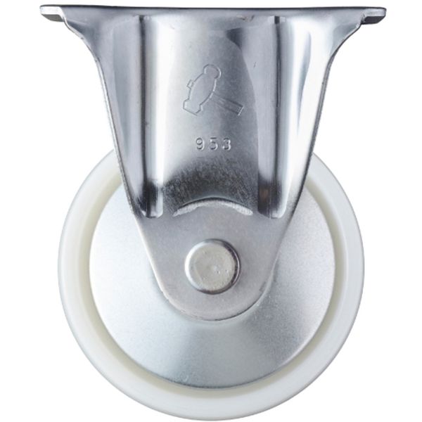 420SRNRB100  固定式ナイロン車輪(ラジアルボールベアリング)100mm