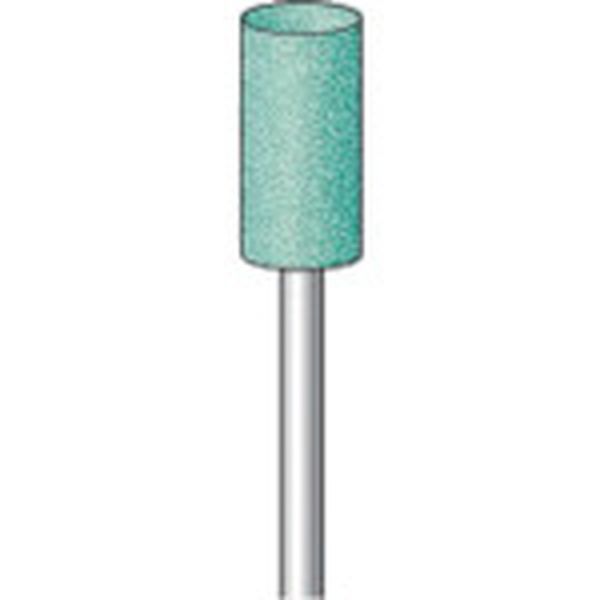 軸付砥石 (10本入) 粒度＃100 グリーン 円筒 外径6.5mm