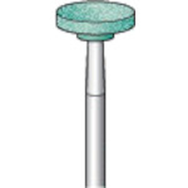 軸付砥石 (10本入) 粒度＃100 グリーン 円筒 外径9.5mm