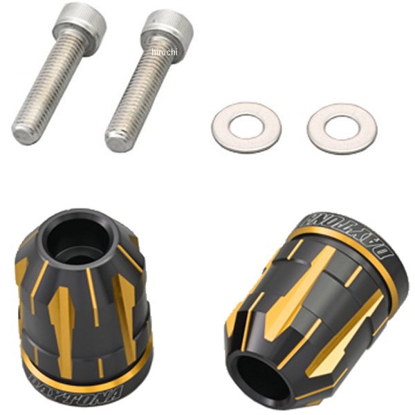 ハンドルバーエンドプラグ TECHNO M8 カワサキ ゴールド