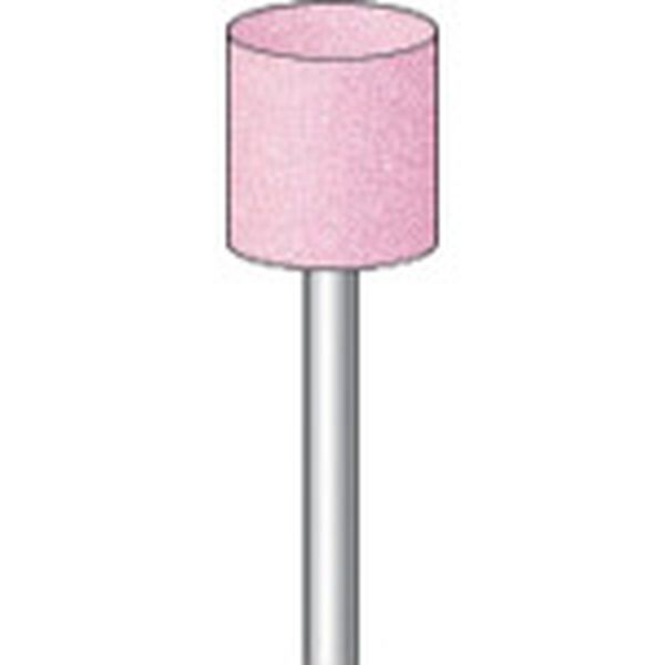 軸付砥石 (10本入) 粒度＃80 ピンク 円筒 外径12.0mm