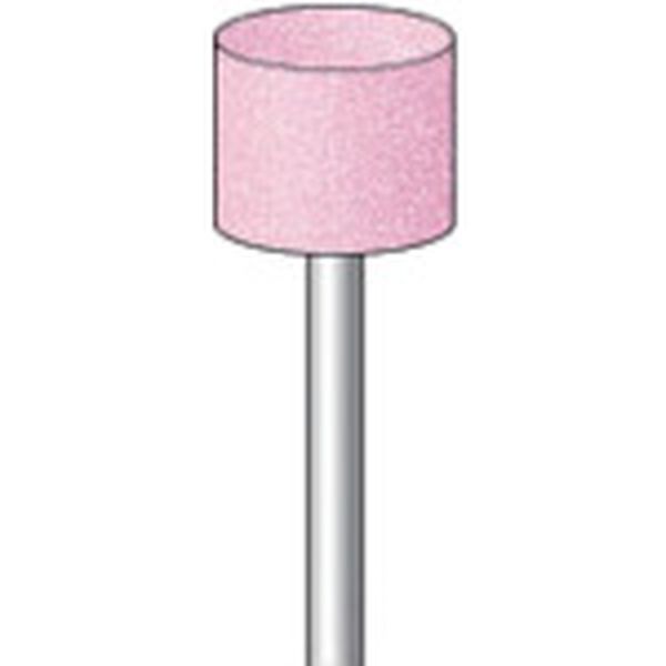 軸付砥石 (10本入) 粒度＃80 ピンク 円筒 外径13.0mm