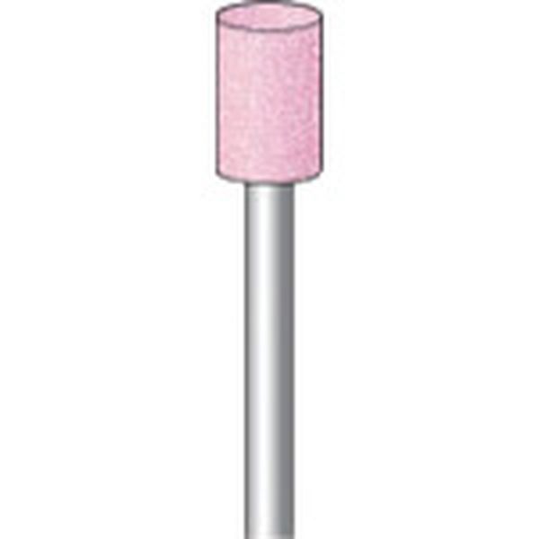 軸付砥石 (10本入) 粒度＃100 ピンク 円筒 外径7.0mm