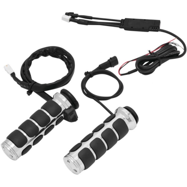 HEATED ISO グリップ スロットル バイ ワイヤ クローム