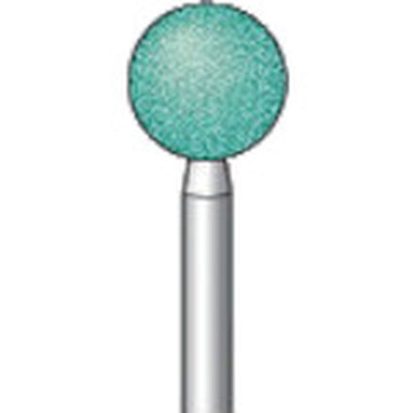 軸付砥石 (10本入) 粒度＃100 グリーン 球 外径10mm