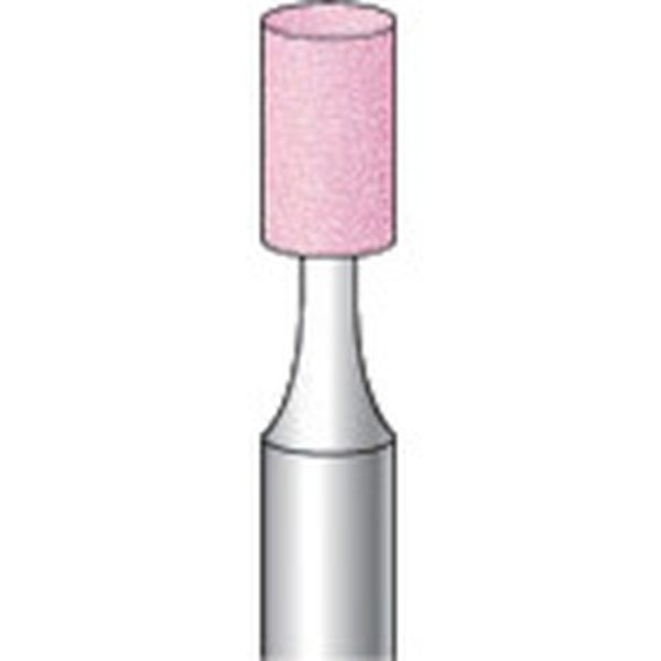 軸付砥石 (10本入) 粒度＃100 ピンク 円筒 外径6mm