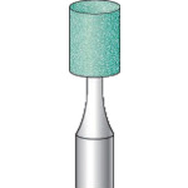 軸付砥石 (10本入) 粒度＃100 グリーン 円筒 外径8mm