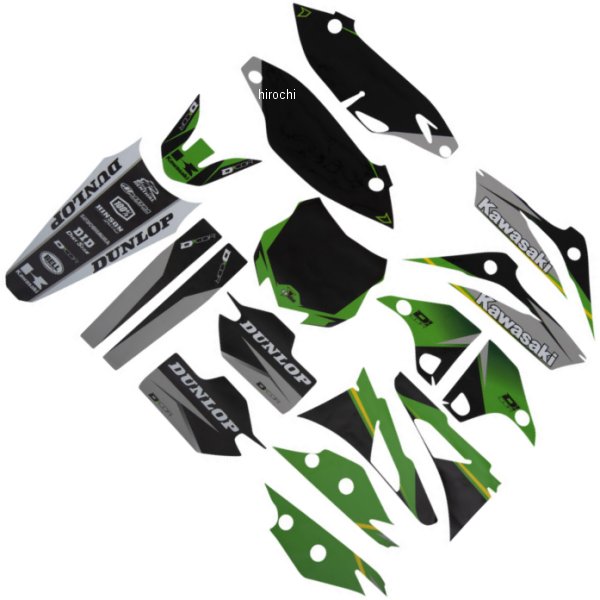 グラフィックキット 13年-16年 KXF 250 緑/黒/白