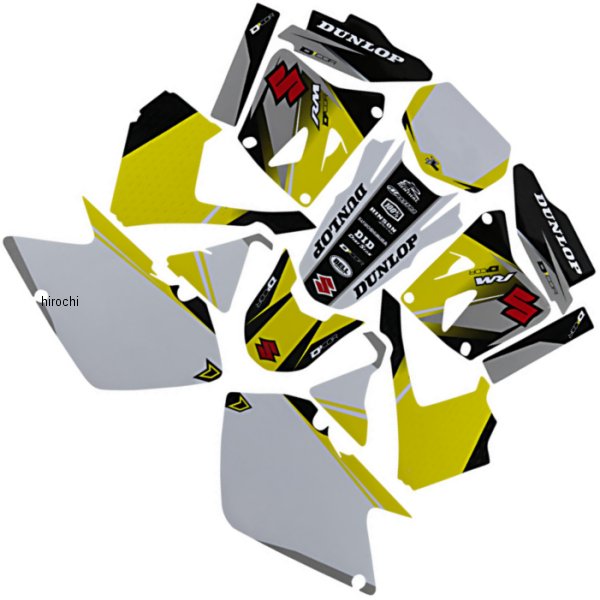 グラフィックキット 01年-08年 RM 125 イエロー/黒/白